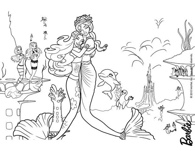 Dibujos de BARBIE Una aventura de Sirenas para colorear, las ... Dibujos de BARBIE Una aventura de Sirenas para colorear, las ...