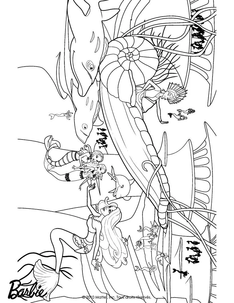 Dibujos de BARBIE Una aventura de Sirenas para colorear, MERLIAH ... Dibujos de BARBIE Una aventura de Sirenas para colorear, MERLIAH ...