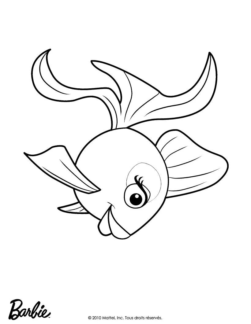 Dibujos de BARBIE Una aventura de Sirenas para colorear, Pez ... Dibujos de BARBIE Una aventura de Sirenas para colorear, Pez ...