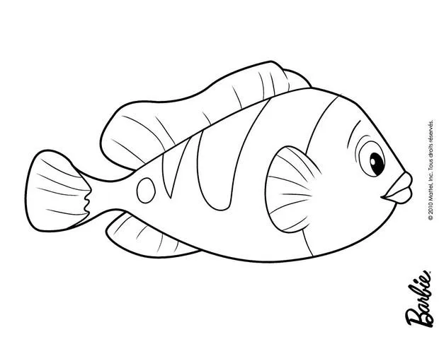Dibujos de BARBIE Una aventura de Sirenas para colorear, PEZ de ... Dibujos de BARBIE Una aventura de Sirenas para colorear, PEZ de ...