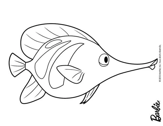 Dibujos de BARBIE Una aventura de Sirenas para colorear, PEZ de ... Dibujos de BARBIE Una aventura de Sirenas para colorear, PEZ de ...