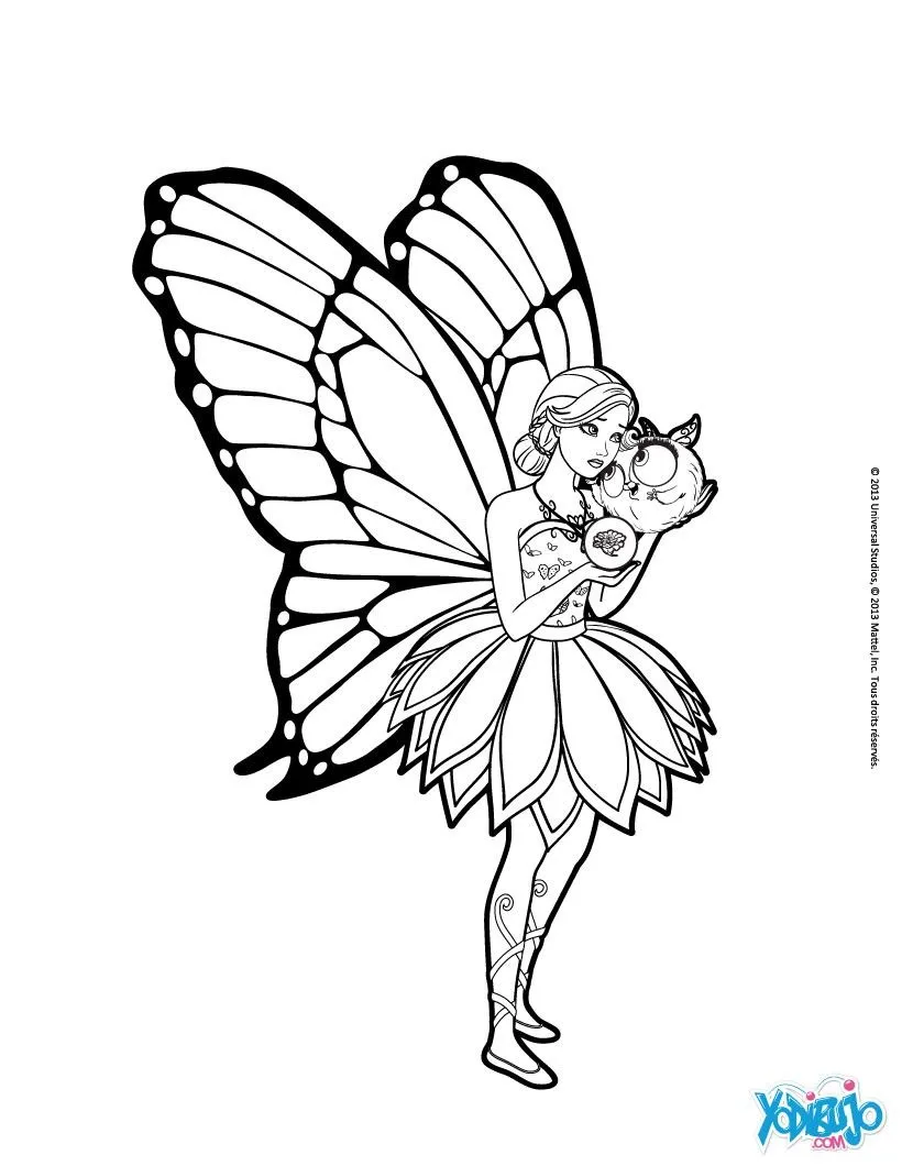 Dibujos de BARBIE Mariposa y la princesa de las Hadas, Mariposa ...