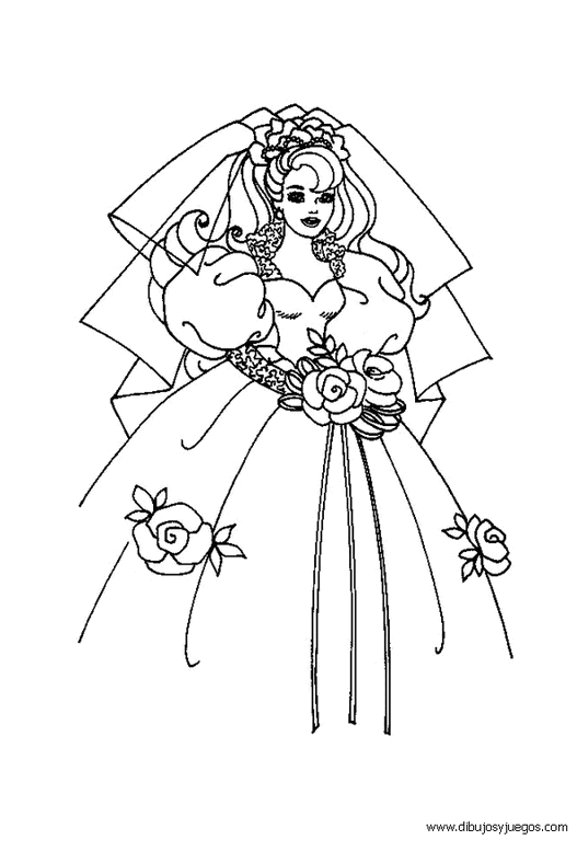 dibujos-barbie-princesa-009 | Dibujos y juegos, para pintar y colorear