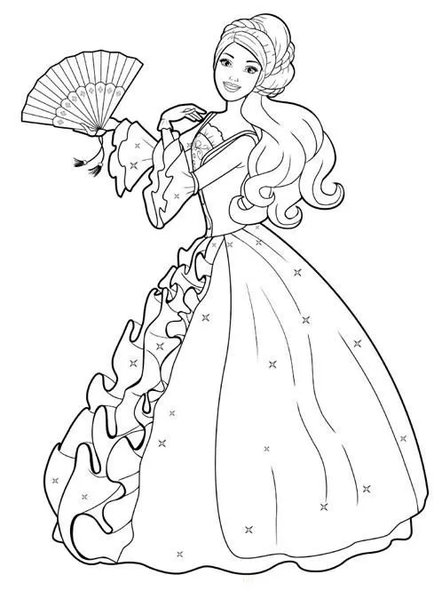 barbie-princesa-para-pintar-e- ...