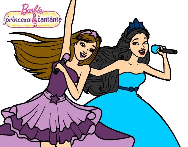 Dibujos de Barbie princesas para Colorear - Dibujos.net