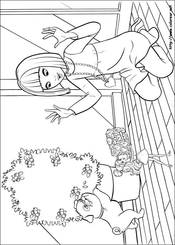 Dibujos de Barbie Pulgarcita para colorear en Colorear.