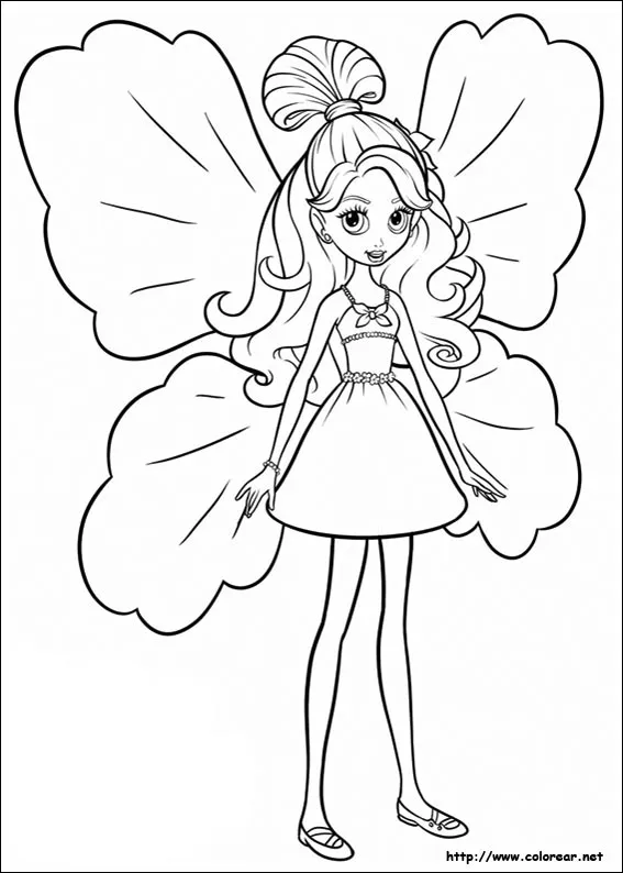 Dibujos de Barbie Pulgarcita para colorear en Colorear.net