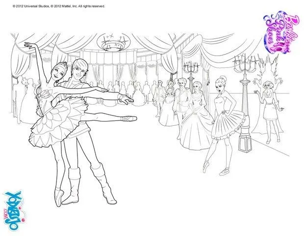 Dibujos de Barbie y las Zapatillas mágicas para colorear ...