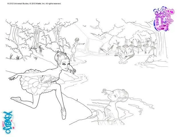 Dibujos de Barbie y las Zapatillas mágicas para colorear ... Dibujos de Barbie y las Zapatillas mágicas para colorear ...