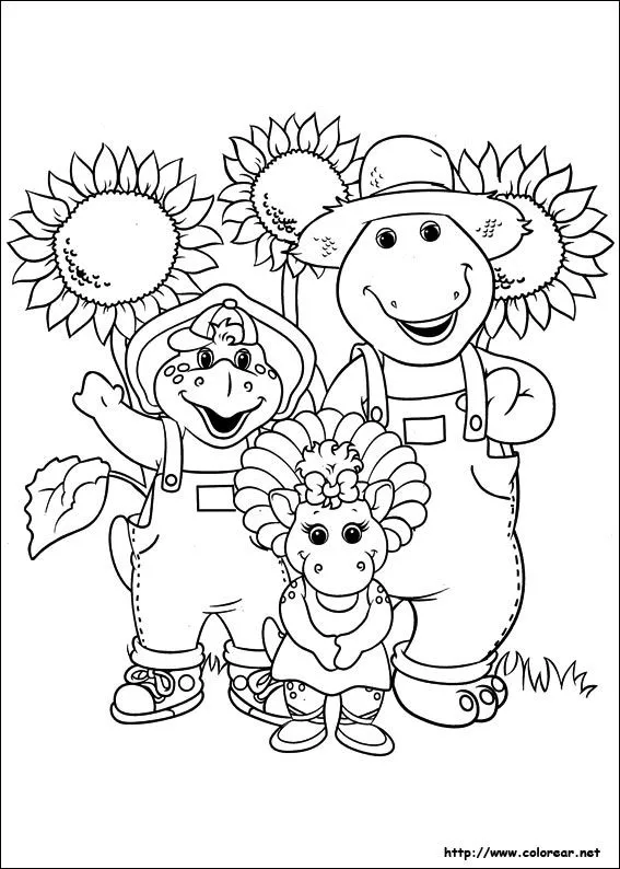Dibujos de Barney y sus amigos para colorear en Colorear. Dibujos de Barney y sus amigos para colorear en Colorear.