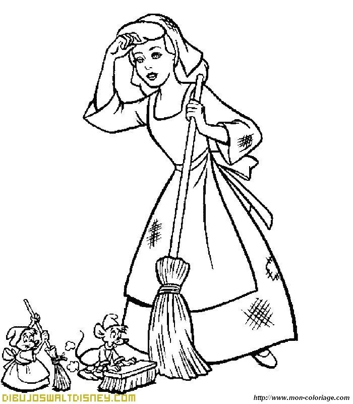 dibujo hombre barriendo Colouring Pages