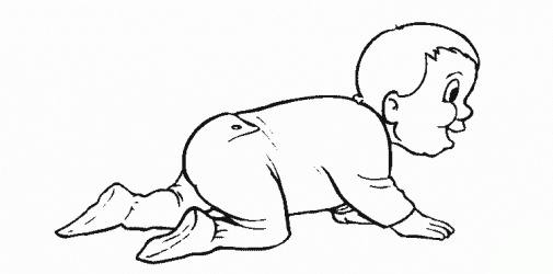 dibujo-de-un-bebe-gateando- ...