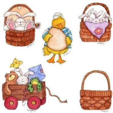 DIBUJOS DE BEBÉS ANIMALITOS, CONEJITOS, PATITO Y SUS JUGUETES ...