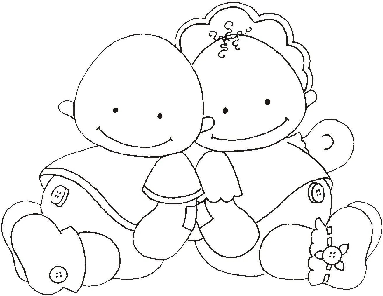 Dibujos de bebes recien nacidos para colorear - Imagui