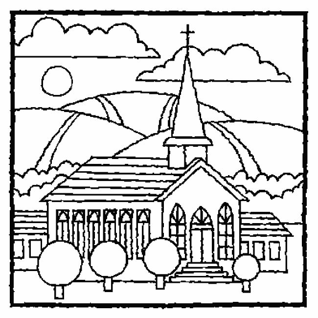 Iglesia para colorear