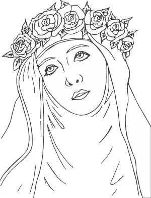 Santa Rosa de Lima para colorear