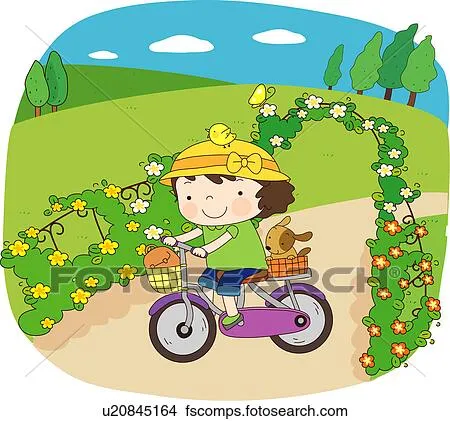 Dibujos - bicicleta, ocio, parque, perro, mascota, perro ... Dibujos - bicicleta, ocio, parque, perro, mascota, perro ...