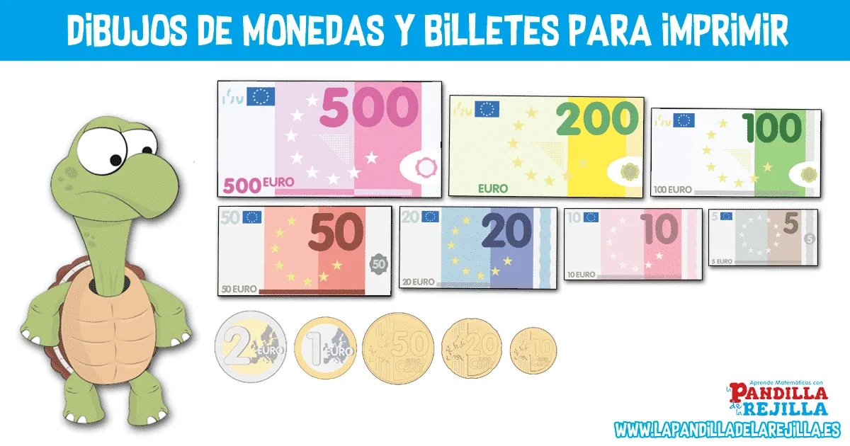 Dibujos de Billetes y Monedas de Euro para Imprimir Dibujos de Billetes y Monedas de Euro para Imprimir