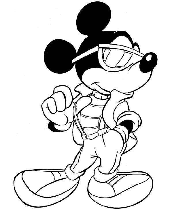 Fichas para colorear del famoso personaje de Disney "Mickey ...