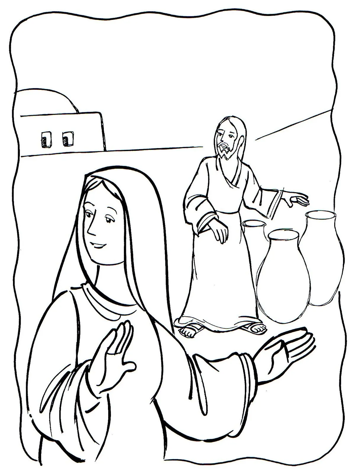 Dibujos de Las Bodas de Caná para colorear ~ Dibujos Cristianos ... Dibujos de Las Bodas de Caná para colorear ~ Dibujos Cristianos ...
