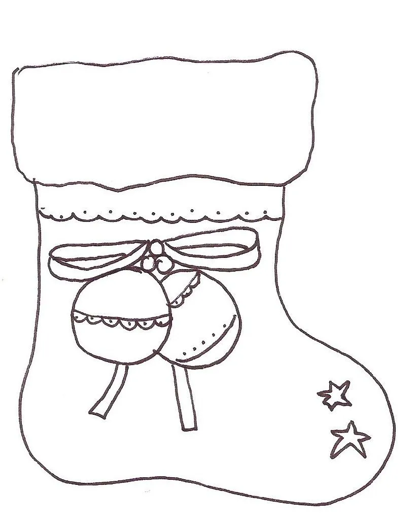 DIBUJOS DE BOTAS NAVIDEÑAS. PARA COLOREAR.