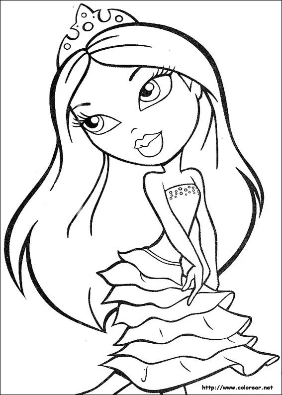 Dibujos de Bratz para colorear en Colorear.net Dibujos de Bratz para colorear en Colorear.net
