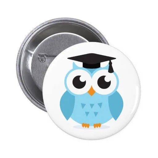 Graduado lindo del búho del dibujo animado con el pins de Zazzle. Graduado lindo del búho del dibujo animado con el pins de Zazzle.