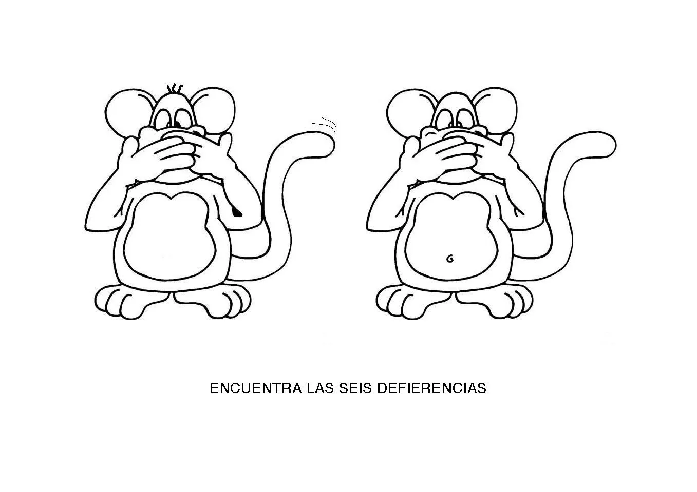 Diferencias en dibujos para imprimir - Imagui