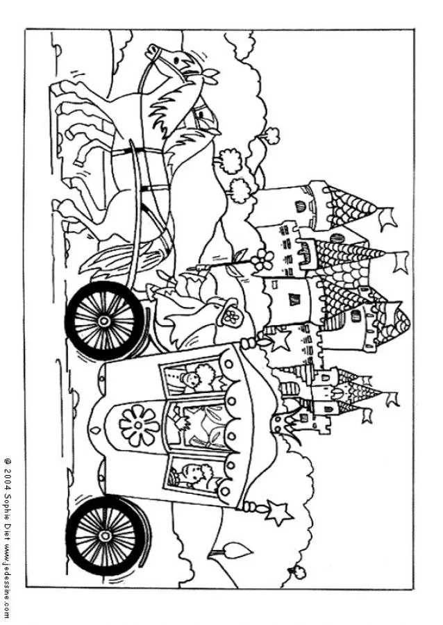 Dibujos de CABALLOS para colorear e imprimir, Carroza para imprimir Dibujos de CABALLOS para colorear e imprimir, Carroza para imprimir