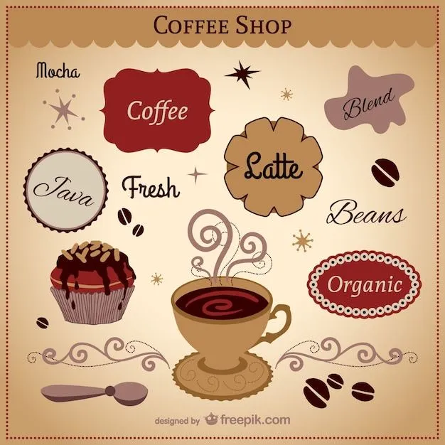 Dibujos de cafetería | Descargar Vectores gratis