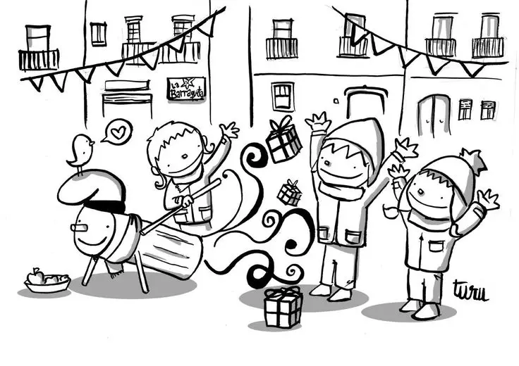 Dibujos del Caga Tió para pintar - Manualidades Infantiles Dibujos del Caga Tió para pintar - Manualidades Infantiles