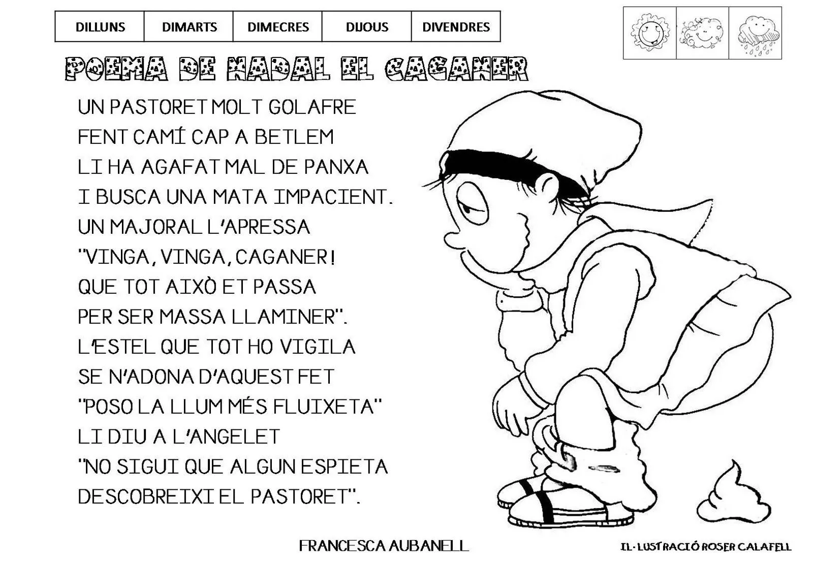 Dibujos del caganer para pintar | Manualidades Infantiles Dibujos del caganer para pintar | Manualidades Infantiles