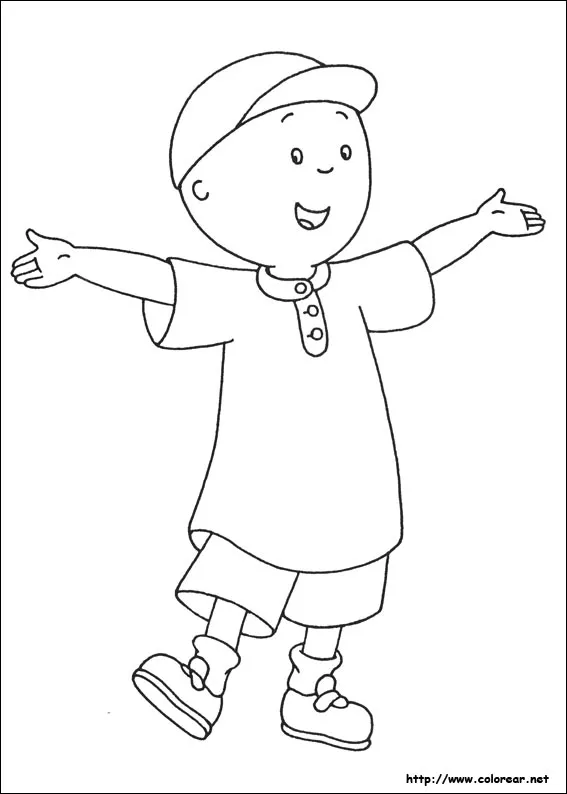 Dibujos de Caillou para colorear en Colorear.net Dibujos de Caillou para colorear en Colorear.net