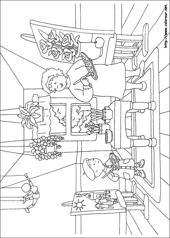 Dibujos de Caillou para colorear en Colorear.net Dibujos de Caillou para colorear en Colorear.net