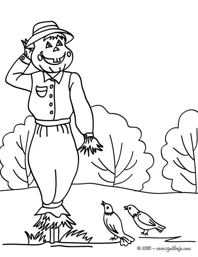 Dibujos de Calabaza para colorear, jack o lantern con pajaros ... Dibujos de Calabaza para colorear, jack o lantern con pajaros ...