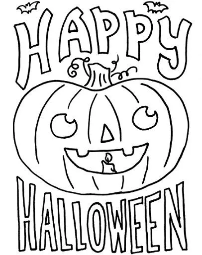 Dibujos de calabazas para pintar y colorear en Halloween