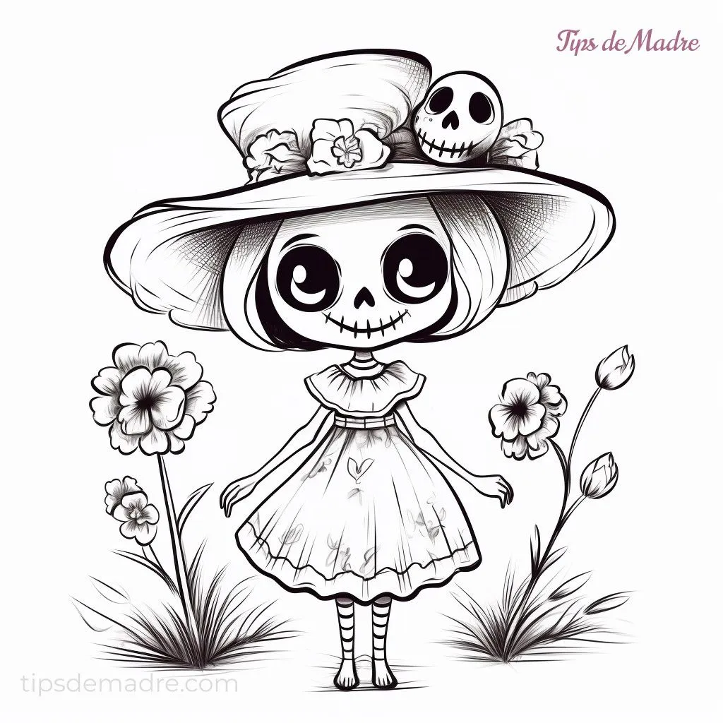 Dibujos de calavera para colorear e imprimir - Tips de Madre