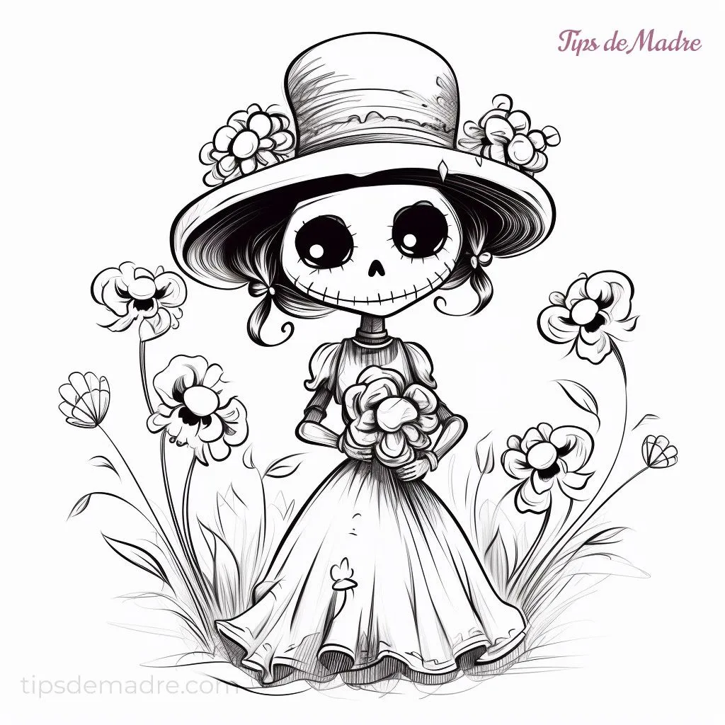 Dibujos de calavera para colorear e imprimir - Tips de Madre