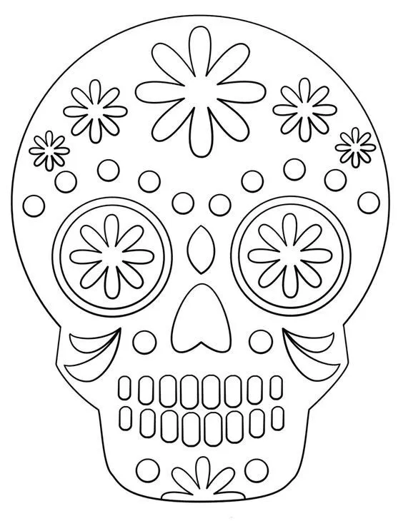 Dibujos de calaveras bonitas para colorear e imprimir | Colorear imágenes Dibujos de calaveras bonitas para colorear e imprimir | Colorear imágenes