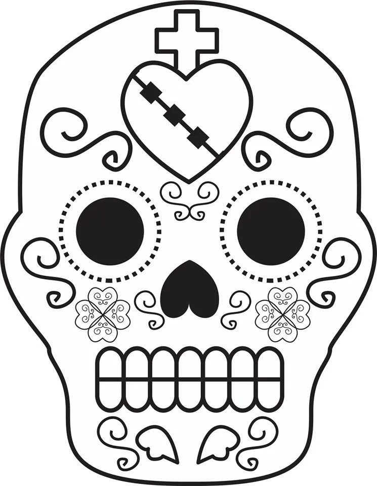 Dibujos de calaveras bonitas para colorear e imprimir | Colorear imágenes Dibujos de calaveras bonitas para colorear e imprimir | Colorear imágenes