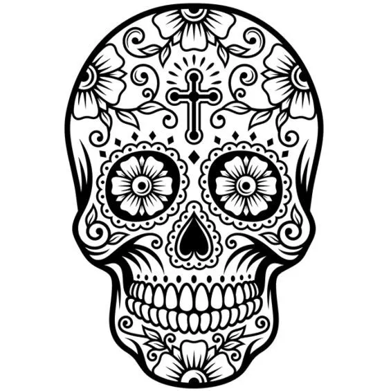 Dibujos de calaveras bonitas para colorear e imprimir | Colorear imágenes Dibujos de calaveras bonitas para colorear e imprimir | Colorear imágenes