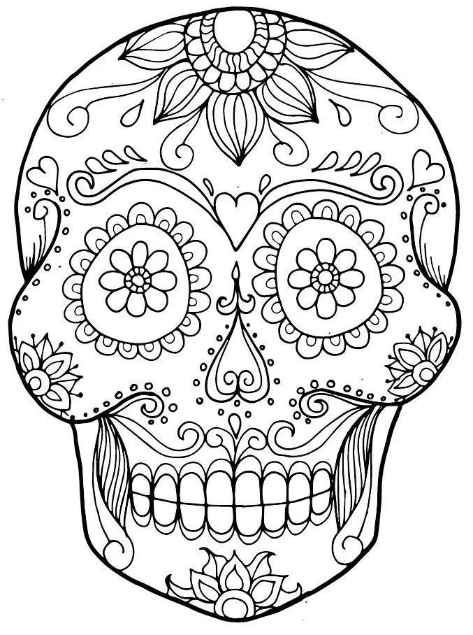 ▷ Dibujos de Calaveras para colorear - Colorear24.com