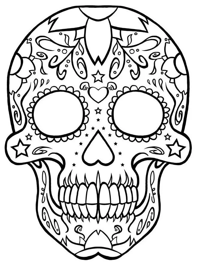 ▷ Dibujos de Calaveras para colorear - Colorear24.com ▷ Dibujos de Calaveras para colorear - Colorear24.com