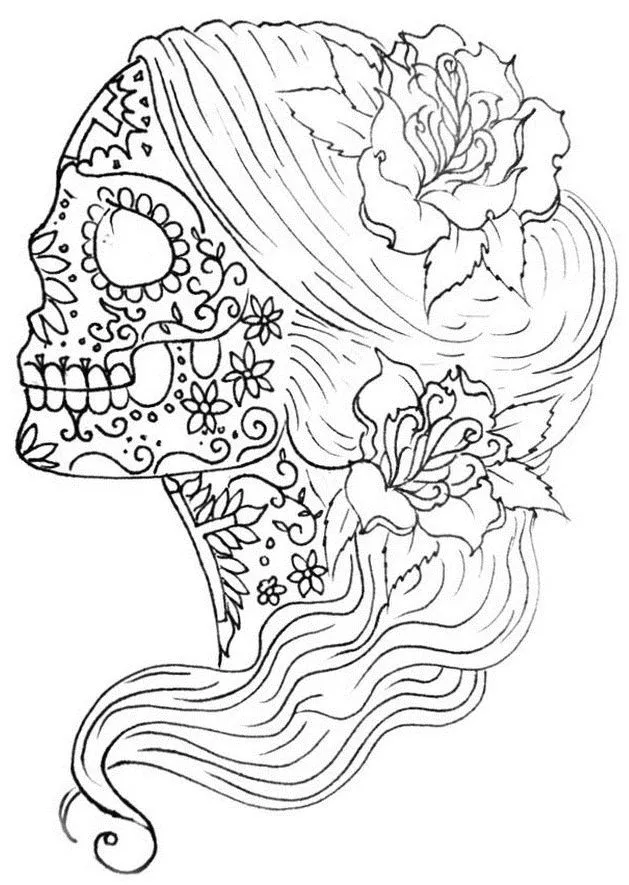 ▷ Dibujos de Calaveras para colorear - Colorear24.com