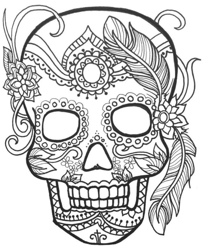 ▷ Dibujos de Calaveras para colorear - Colorear24.com