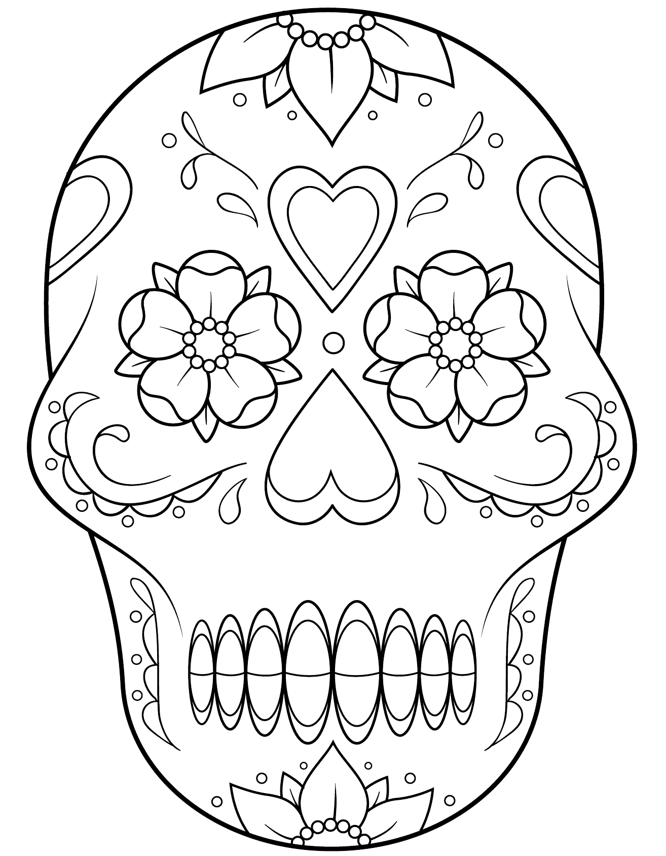 Dibujos de Calaveras para Colorear | DECALAVERAS.COM