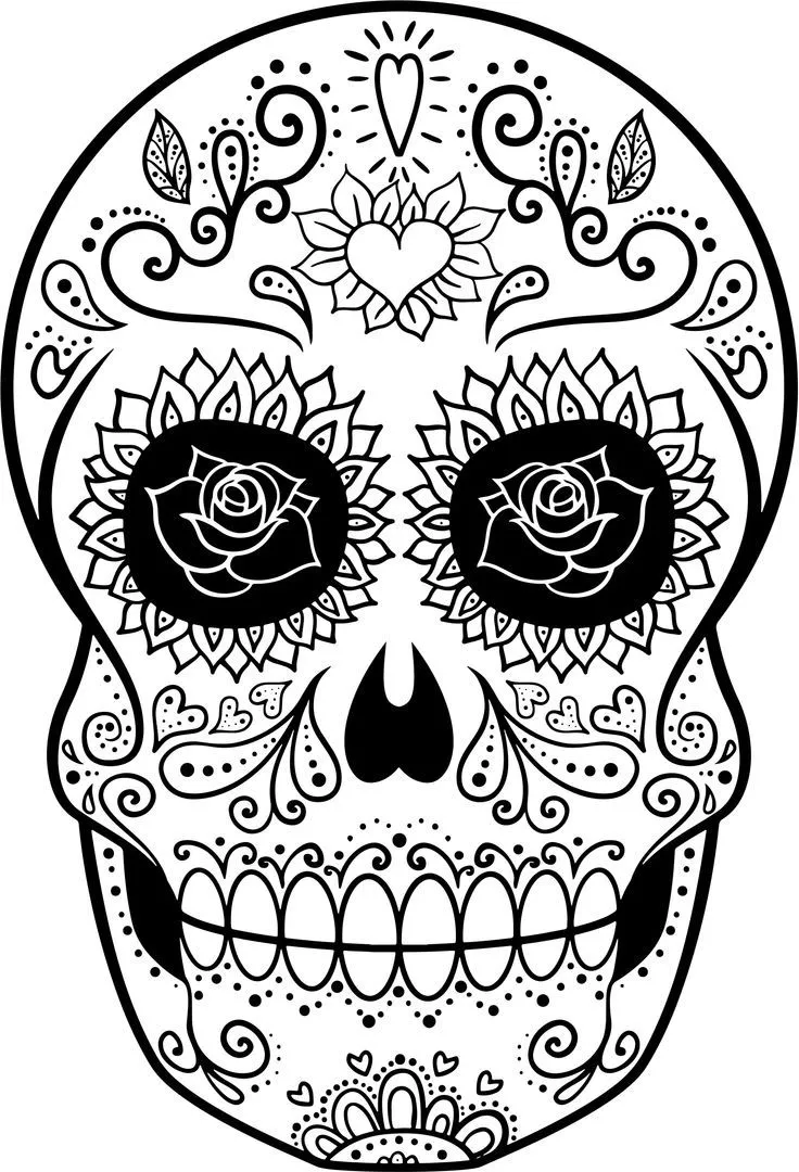 Dibujos de Calaveras para Colorear | DECALAVERAS.COM