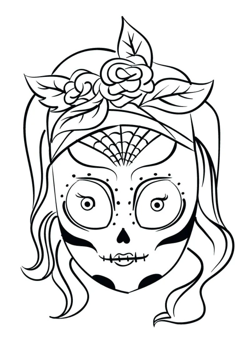Dibujos de Calaveras para Colorear | DECALAVERAS.COM Dibujos de Calaveras para Colorear | DECALAVERAS.COM