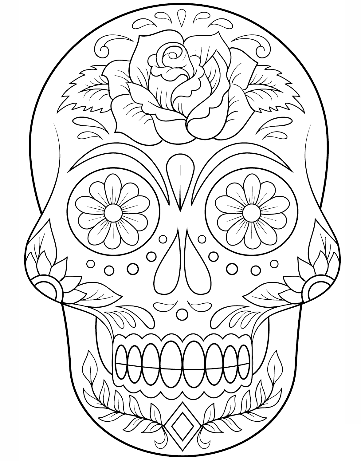 Dibujos de Calaveras para Colorear | DECALAVERAS.COM Dibujos de Calaveras para Colorear | DECALAVERAS.COM