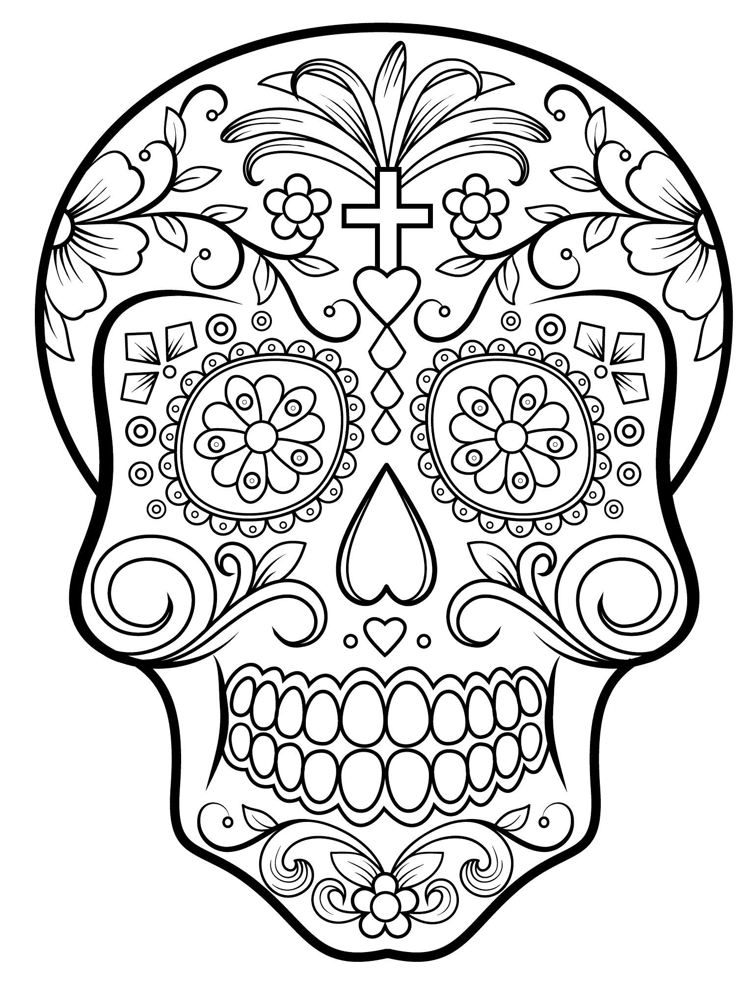 Dibujos de Calaveras para Colorear | DECALAVERAS.COM Dibujos de Calaveras para Colorear | DECALAVERAS.COM